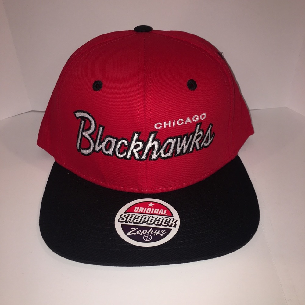 Chicago Blackhawks Zephyr SnapBack Hat. Red. New With Tags.